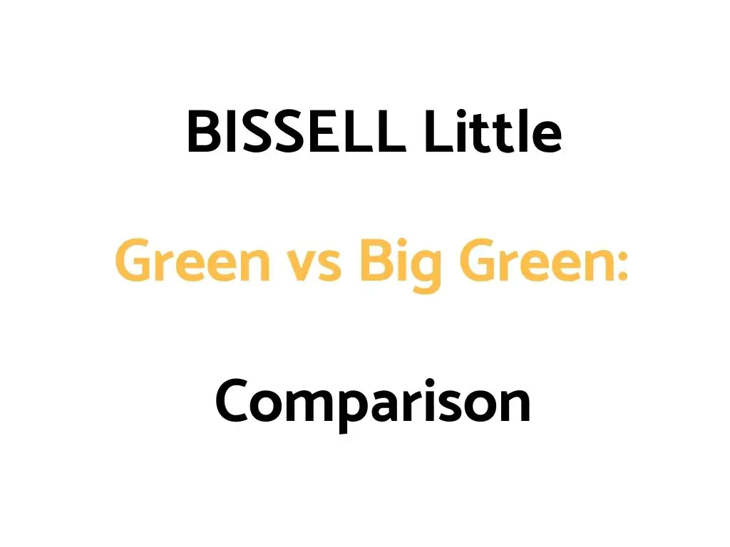 BISSELL Little Green vs Big Green: Comparison