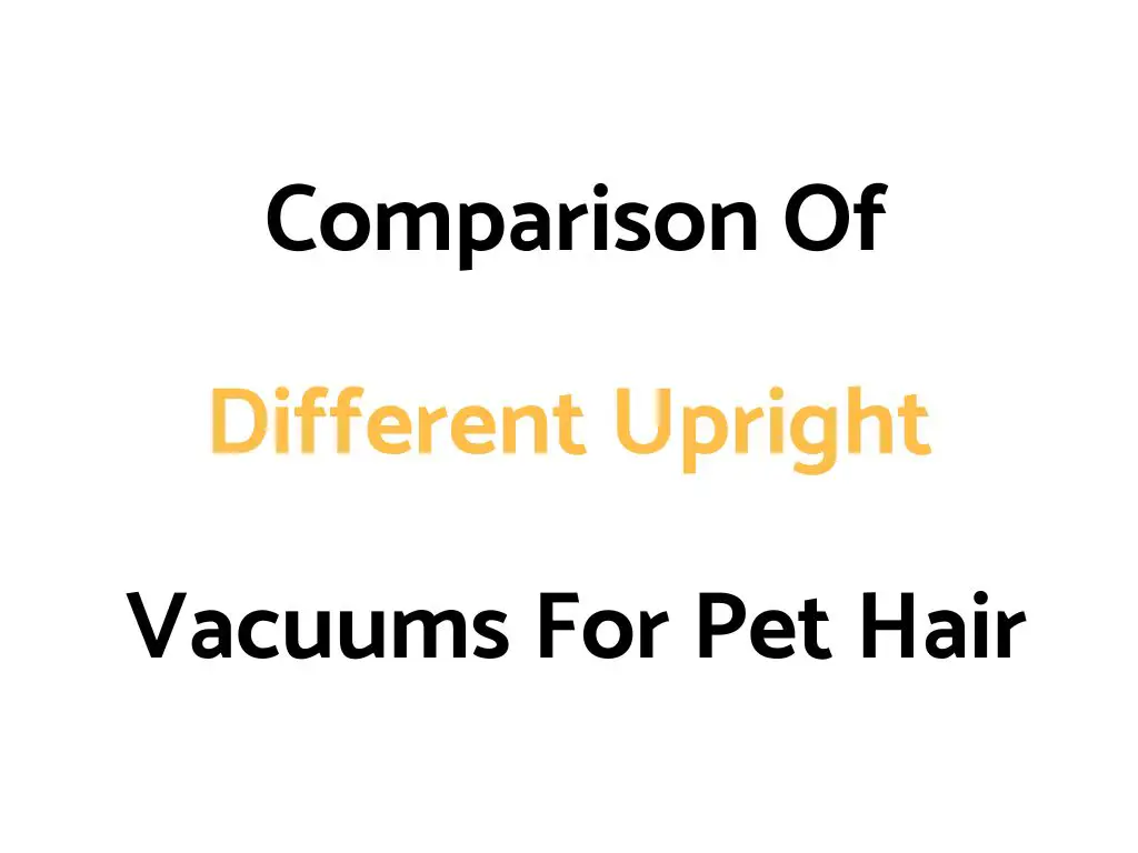 Comparison Of Different Upright Vacuum Brands & Models That Can Be Used For Pet Hair